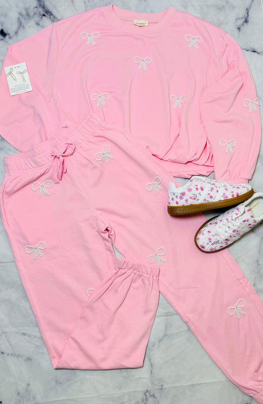 Beaded Bow Lounge Set