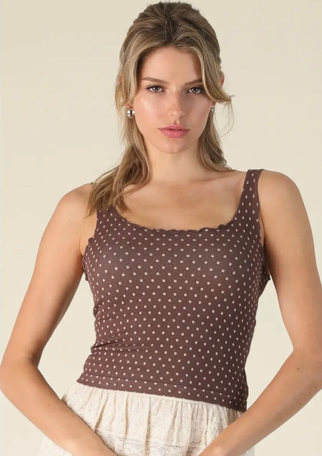 Nikibiki Polka Dot Crop Tank