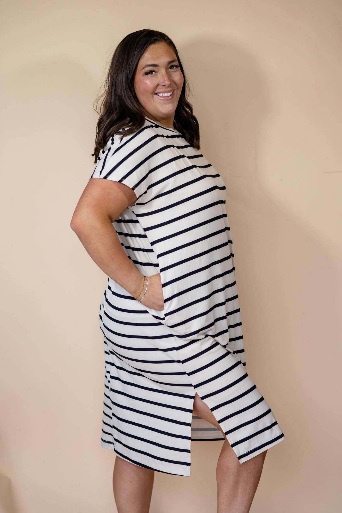 Striped Midi Dress