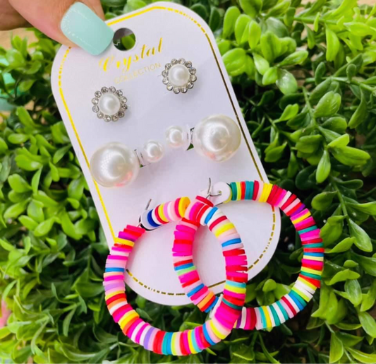 Pearl and Hoop Set