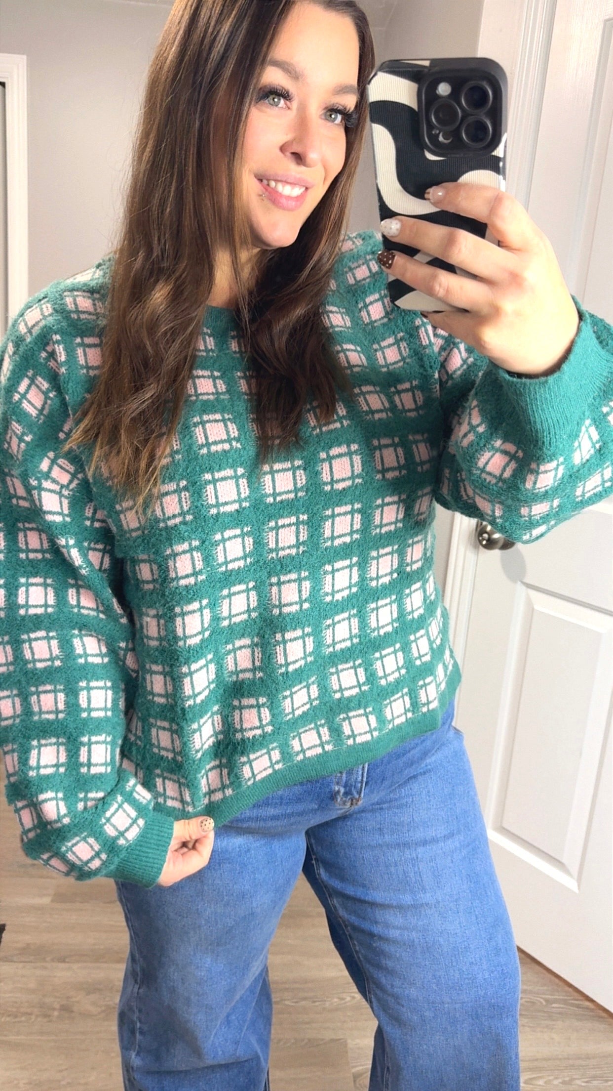 Forest Checker Sweater