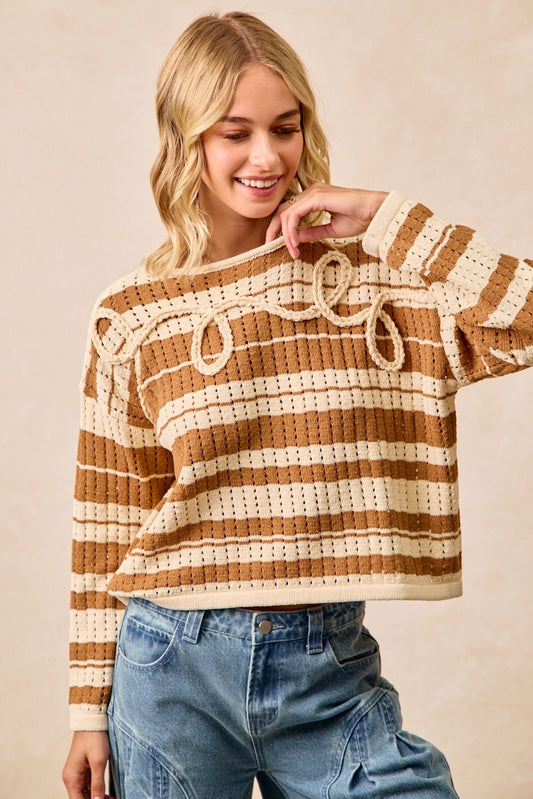 Sienna Swirl Knit Sweater