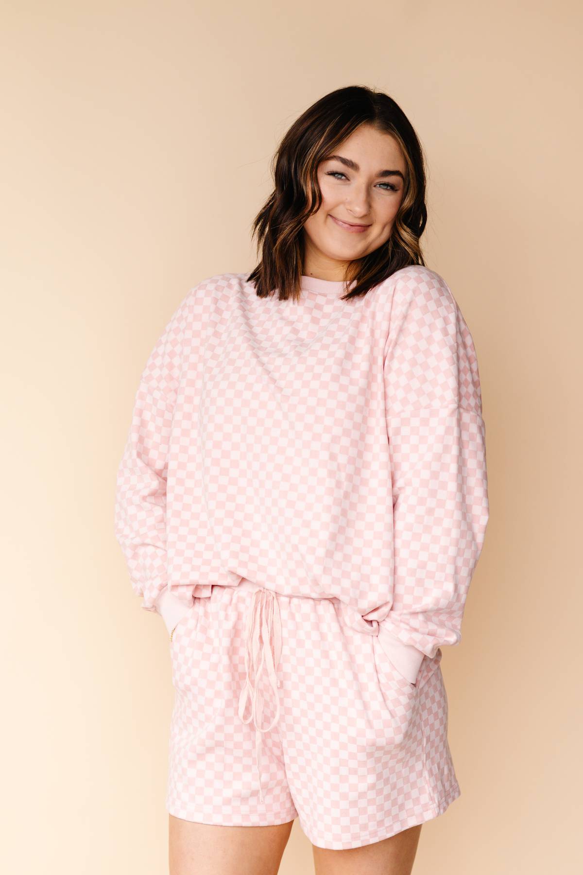 Blush Checkered Set