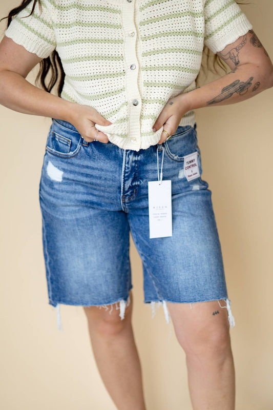 Risen Tummy Control Slouchy Bermuda Shorts