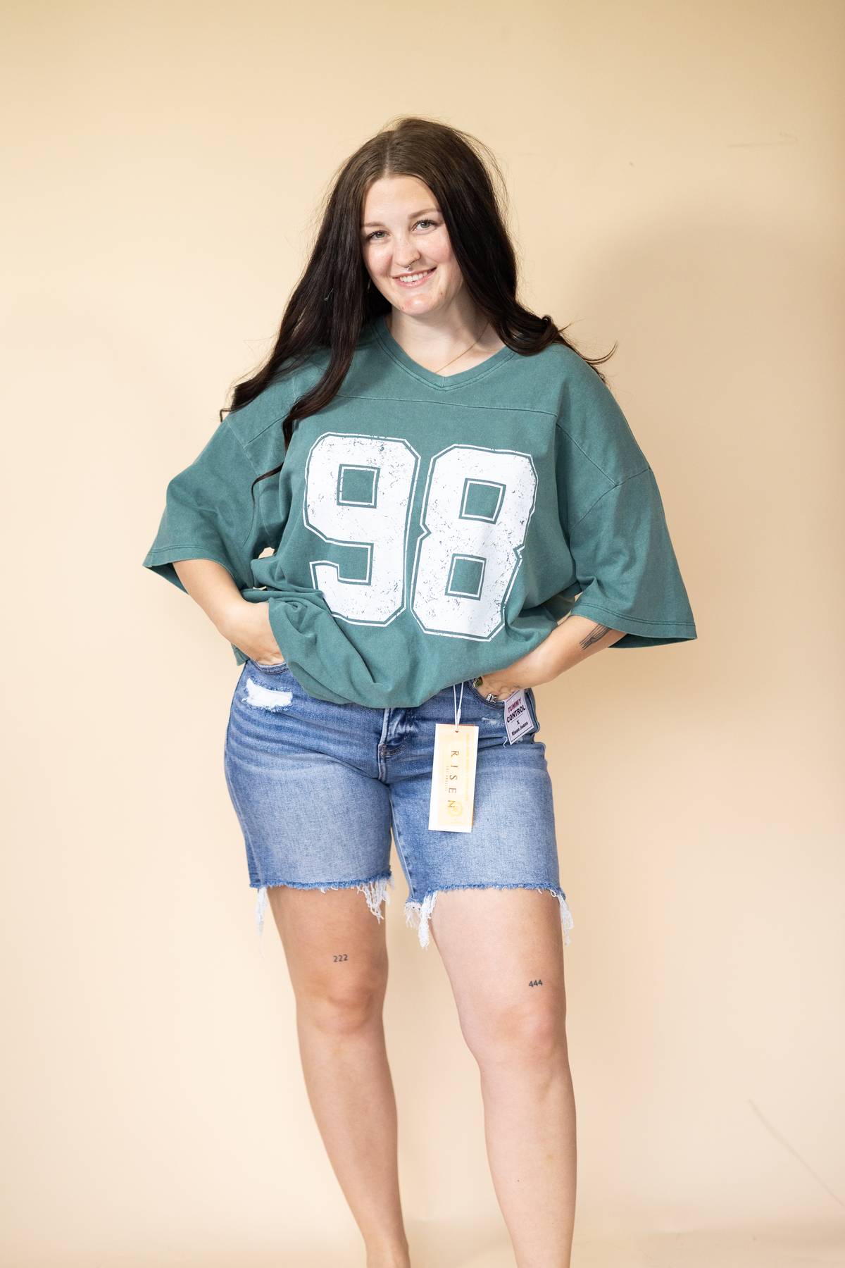 Teal Oversized Varsity Graphic