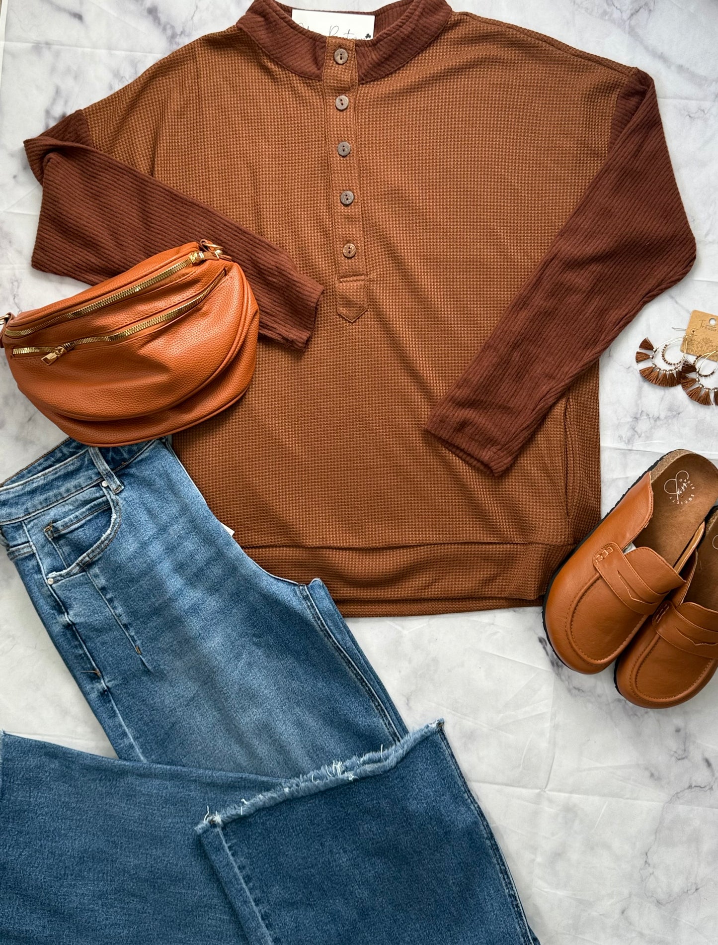 Mocha Button Down Thermal
