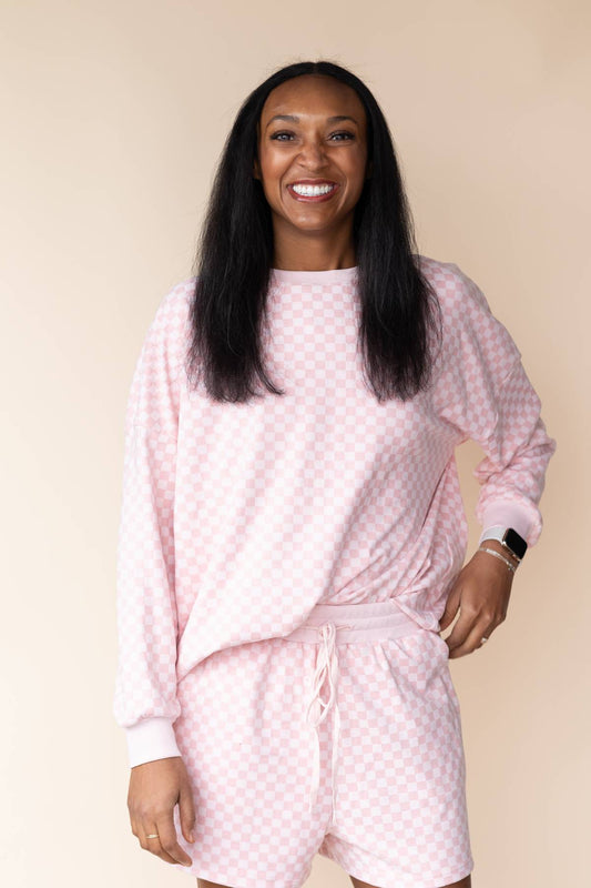 Blush Checkered Set