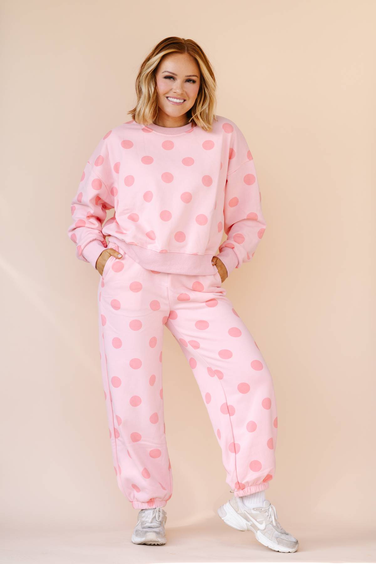 Pink Polka Dot Pullover