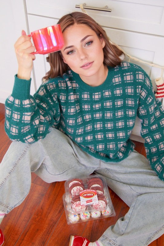 Forest Checker Sweater