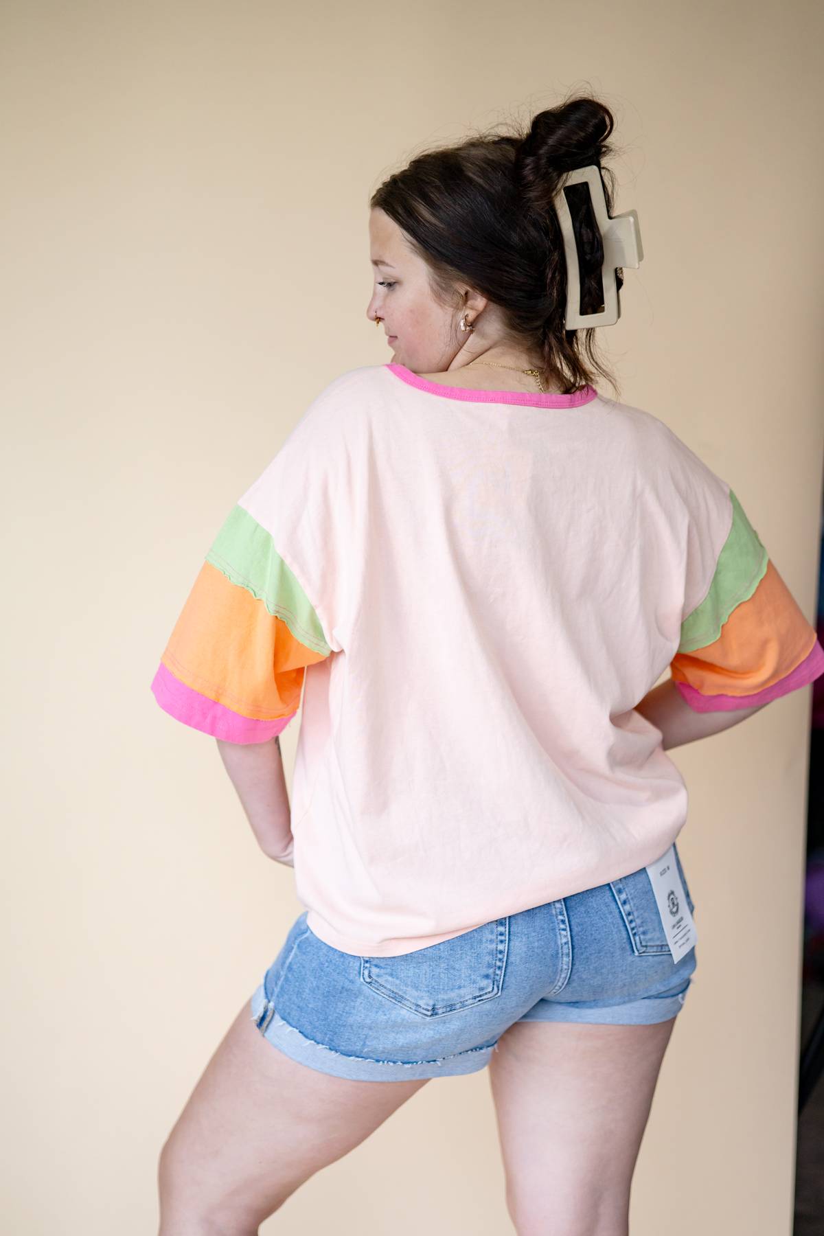 Risen Light High Rise Cuffed Shorts