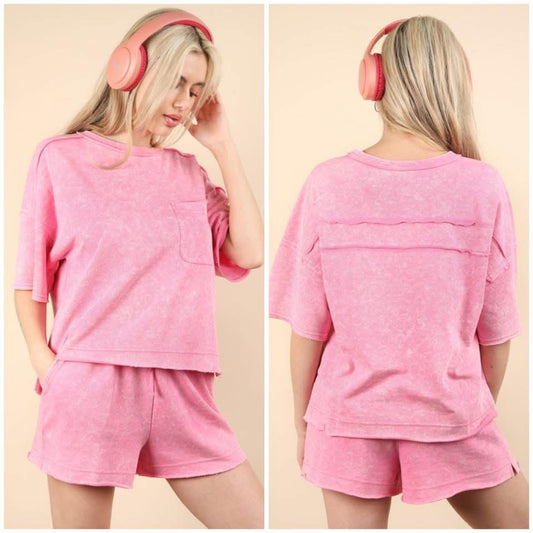 Mineral Wash Pink Set