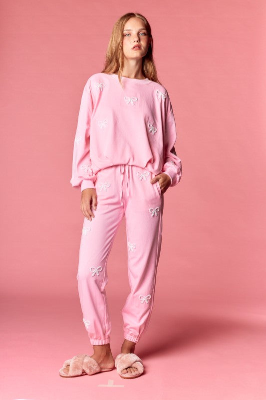 Beaded Bow Lounge Set