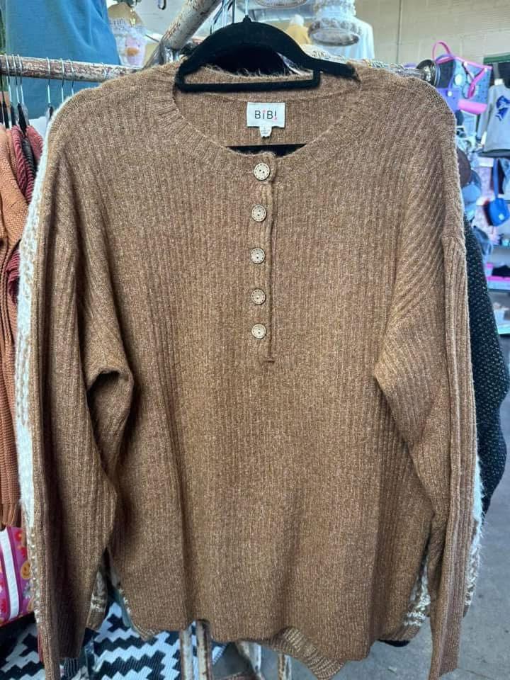 Soft Brown Sweater Top
