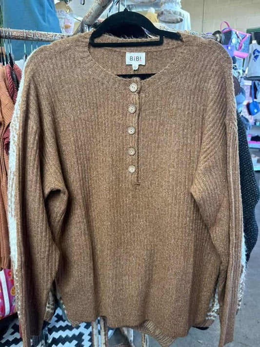 Soft Brown Sweater Top