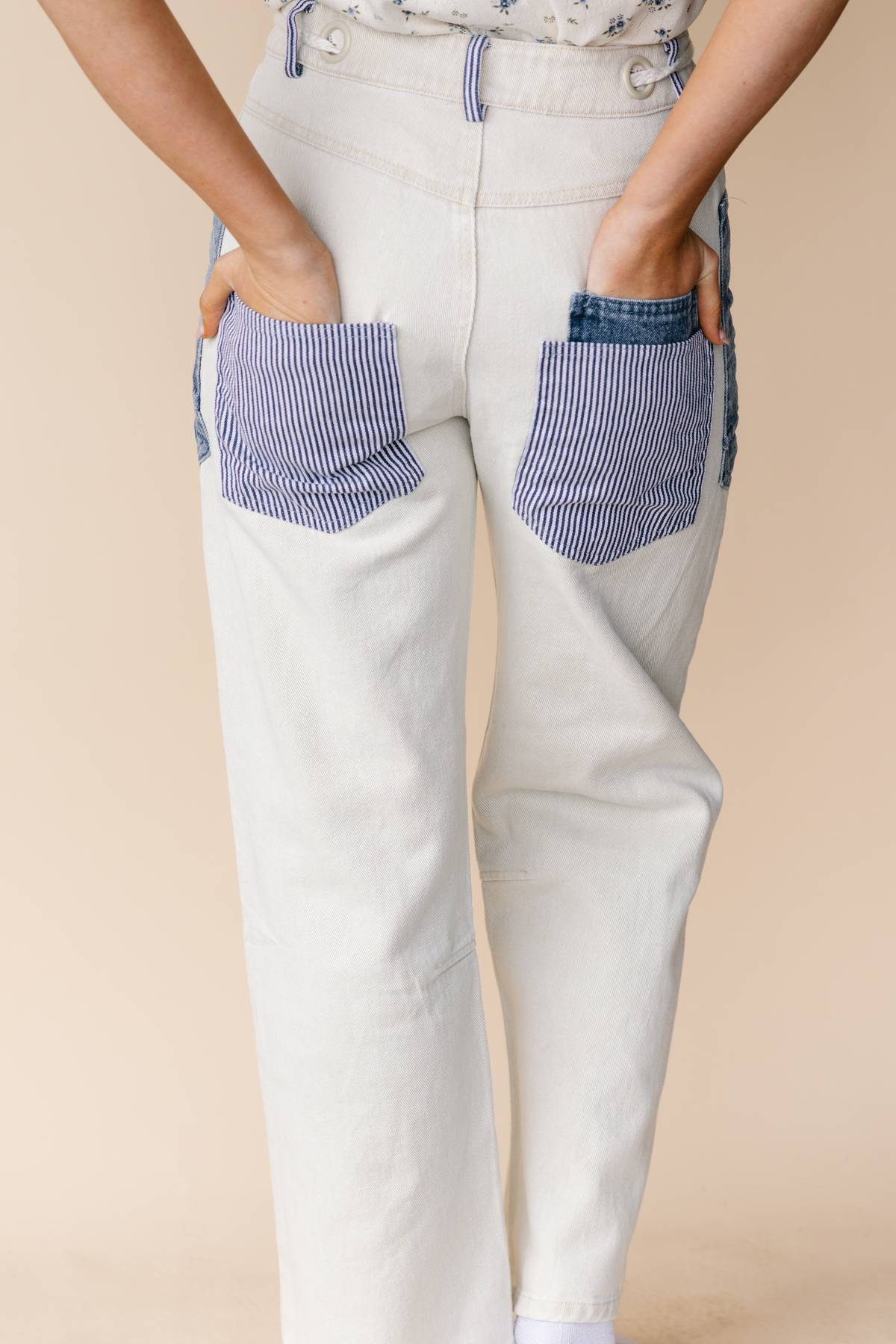 Pinstripe Patchwork Pants