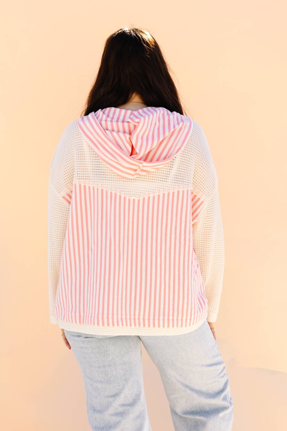 Striped Peace Sign Pullover