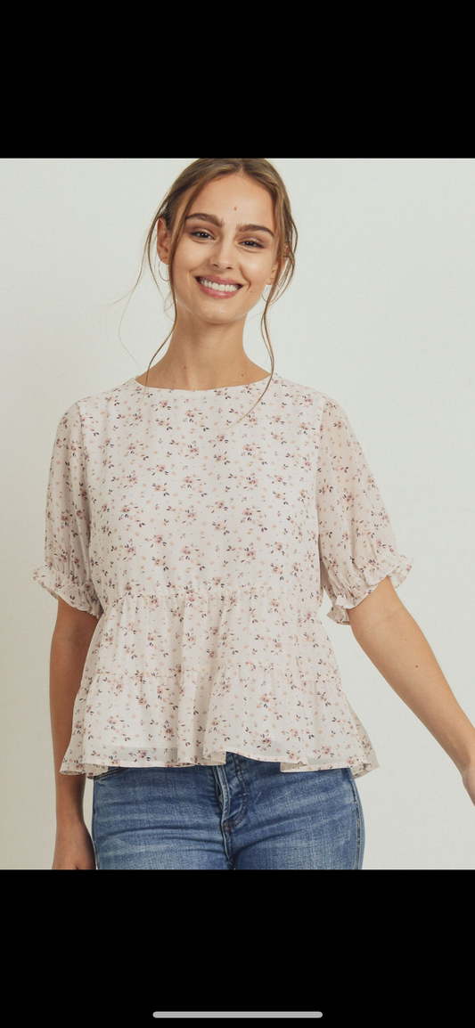 Lavender Floral Blouse