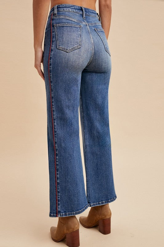 Rodeo Ribbon Wide Leg Denim