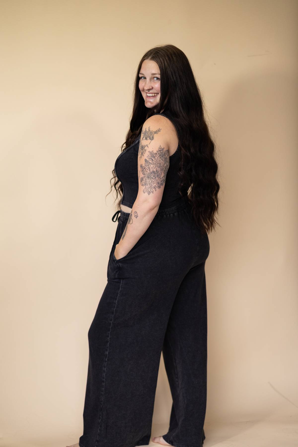 Mineral Washed Pant Set