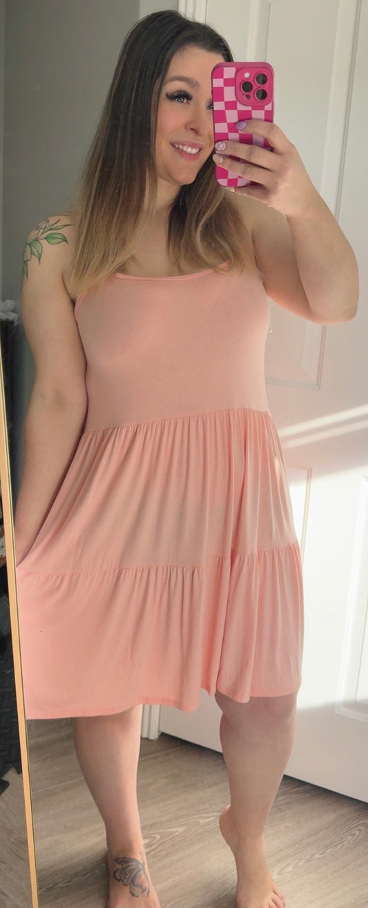 Pink Tie Back Dress