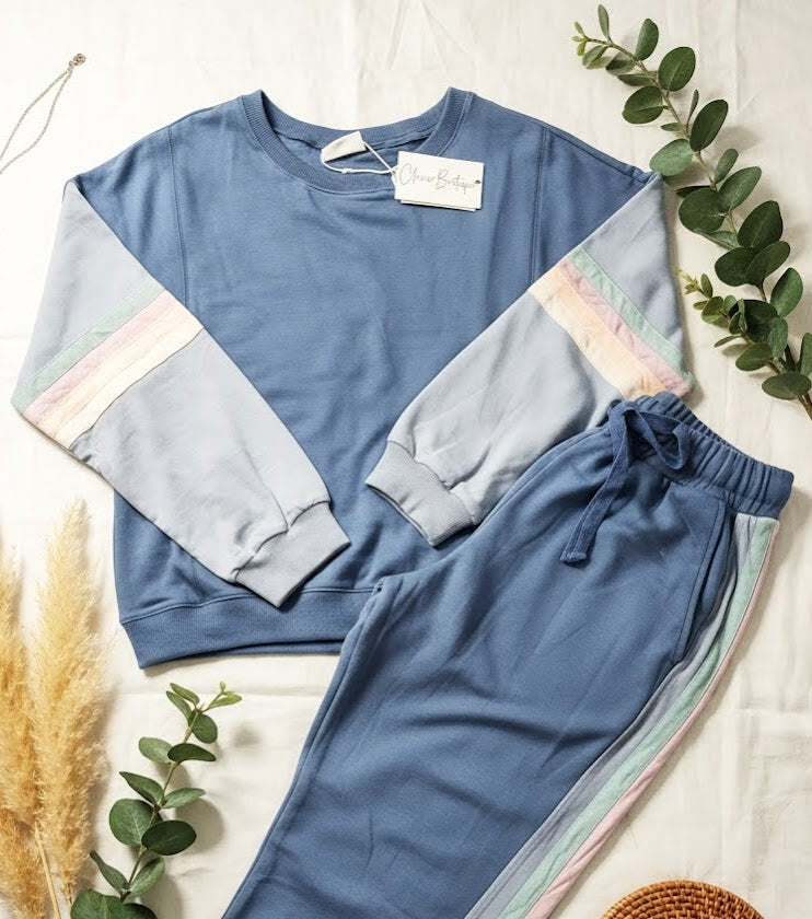 Retro Stripe Knit Set
