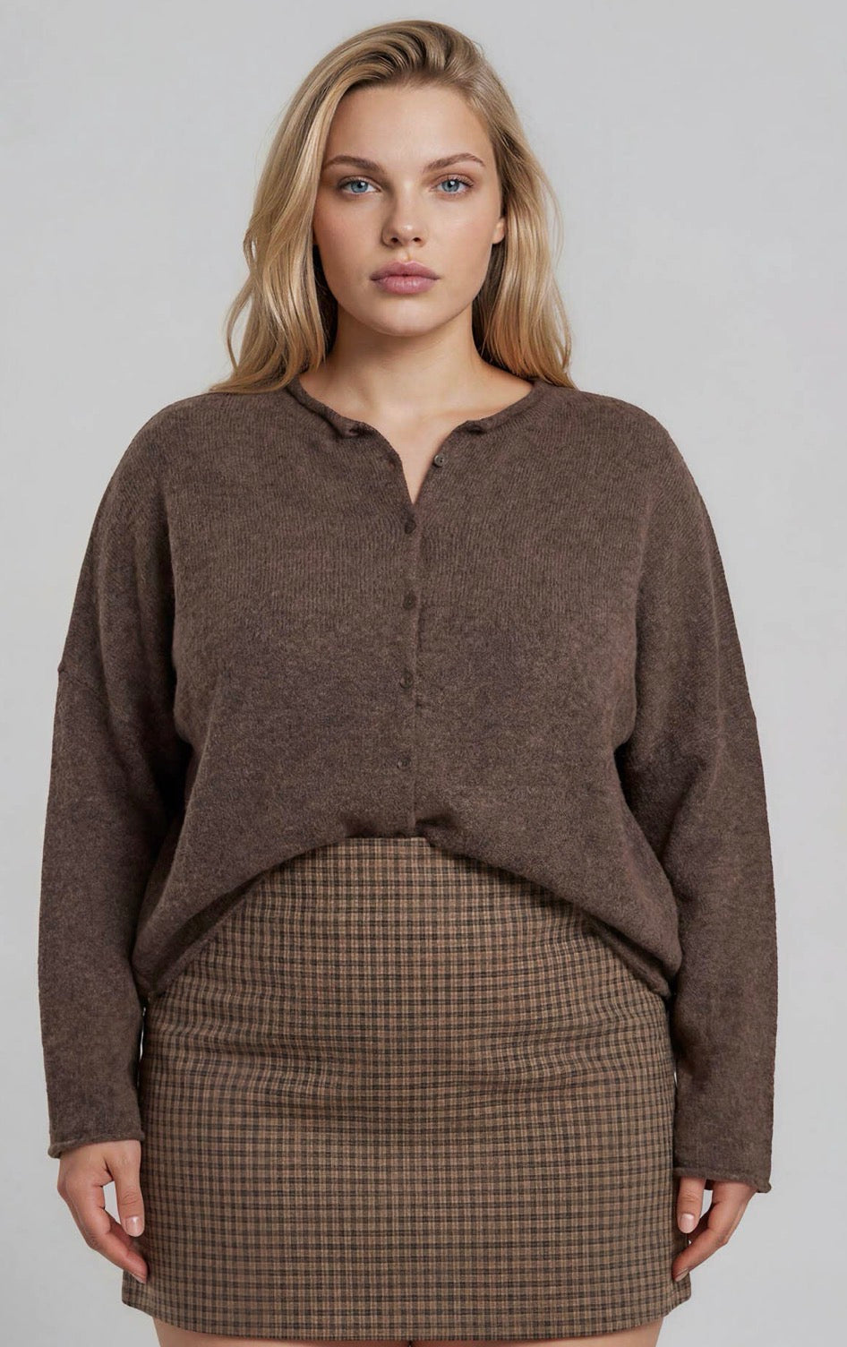 Chocolate Button Down Cardigan