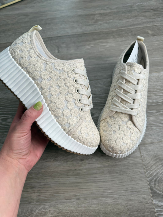Floral Ivory Sneakers