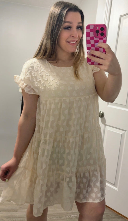 Cream Babydoll Dress