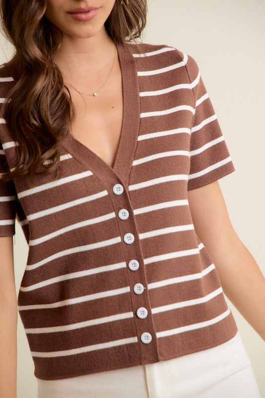 Hazel Stripe Knit Top