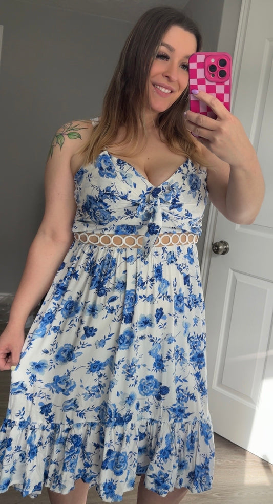 Blue Floral Dress