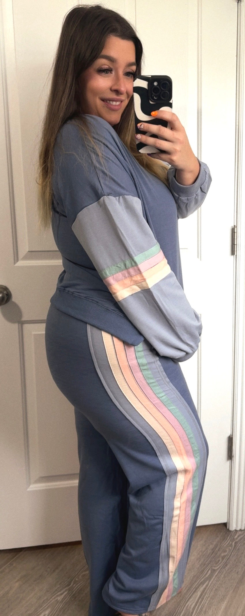 Retro Stripe Knit Set