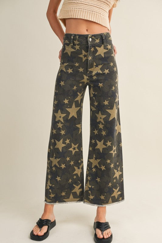 Celestial Wide Leg Camo Pants
