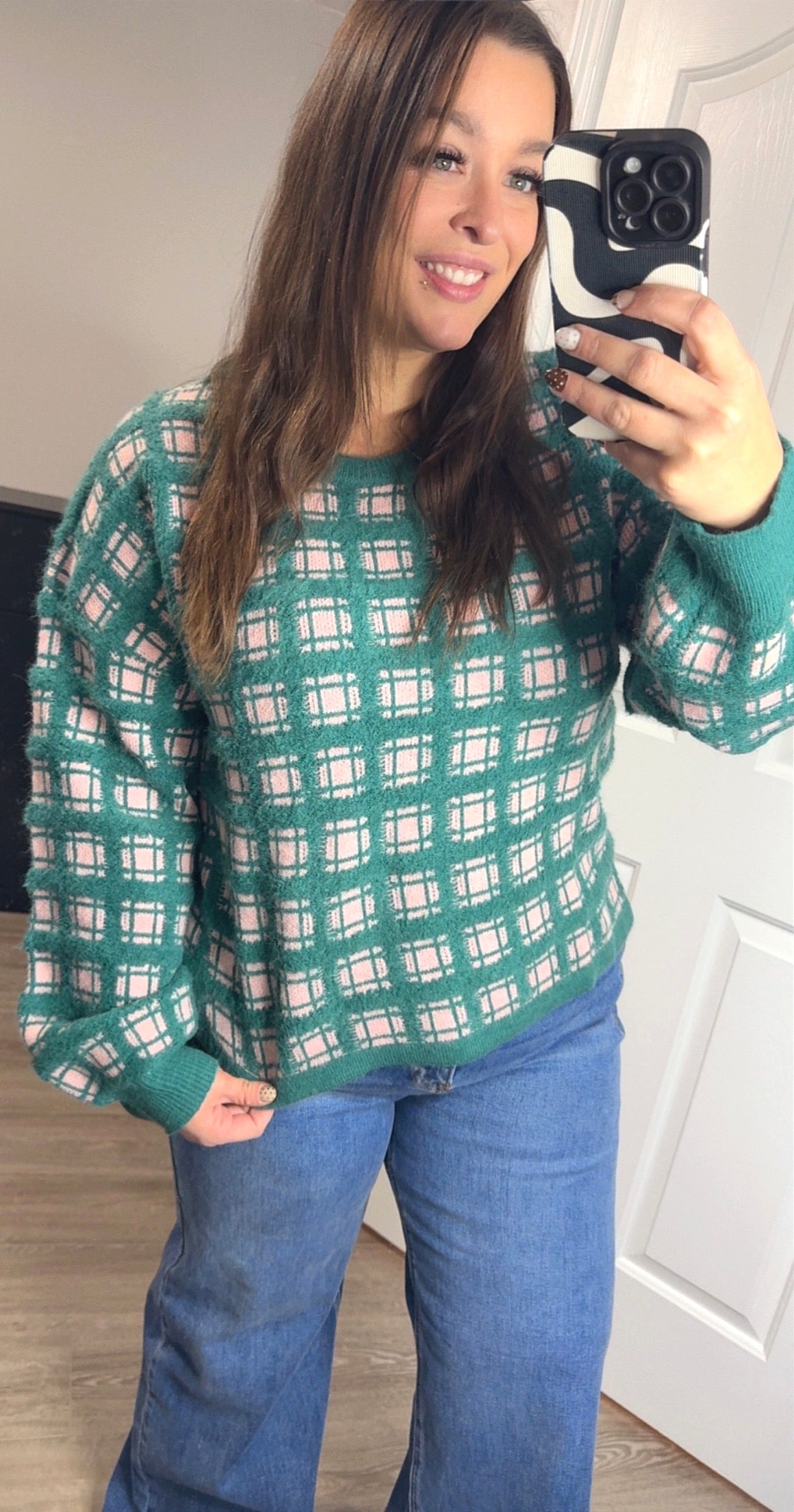 Forest Checker Sweater