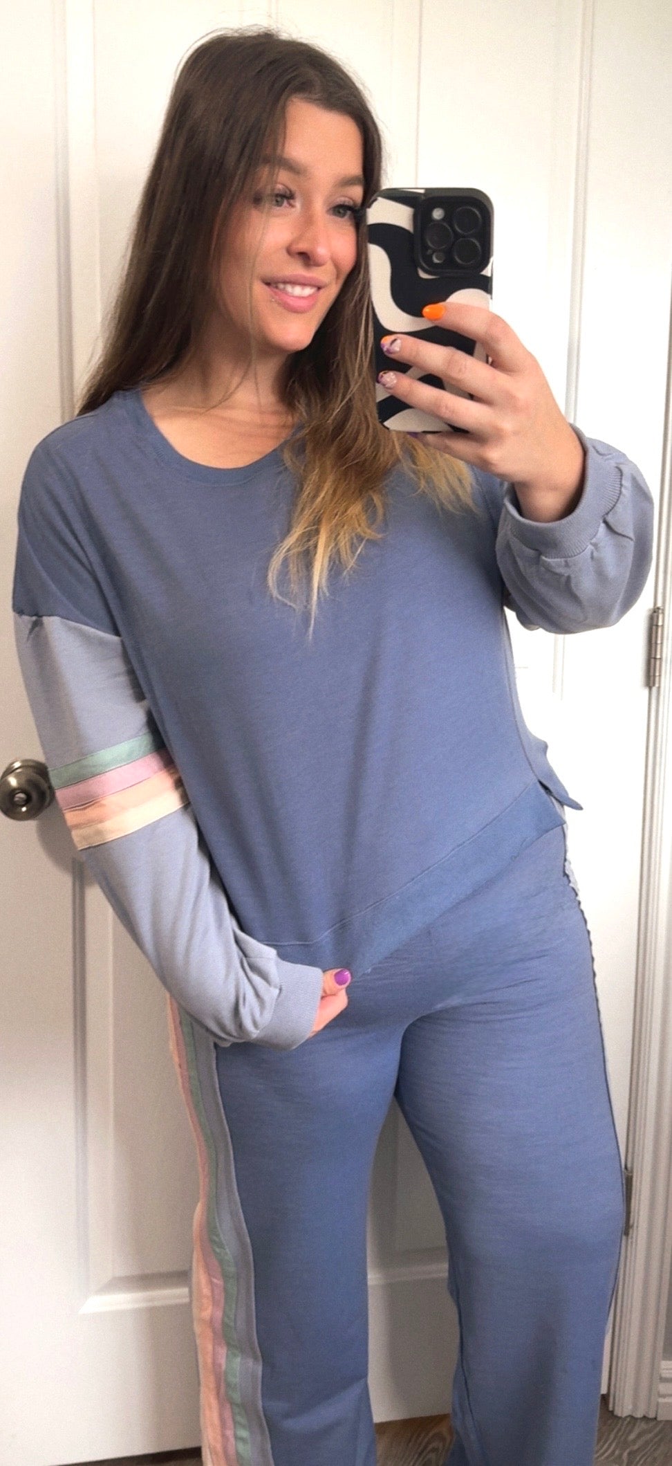 Retro Stripe Knit Set