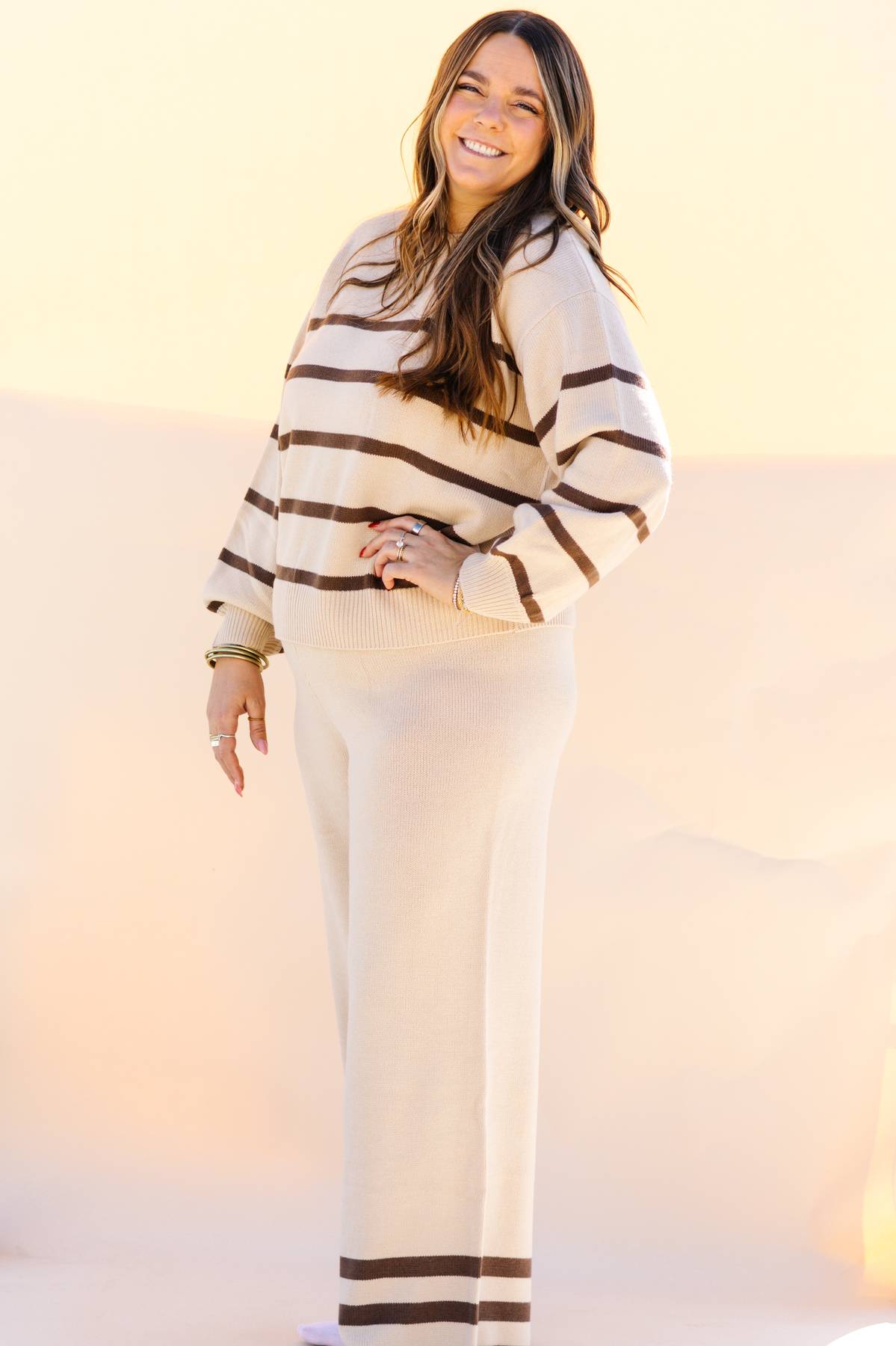 Natural Striped Set