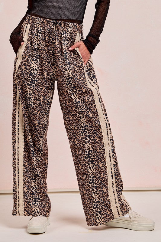 Leopard And Lace Pants