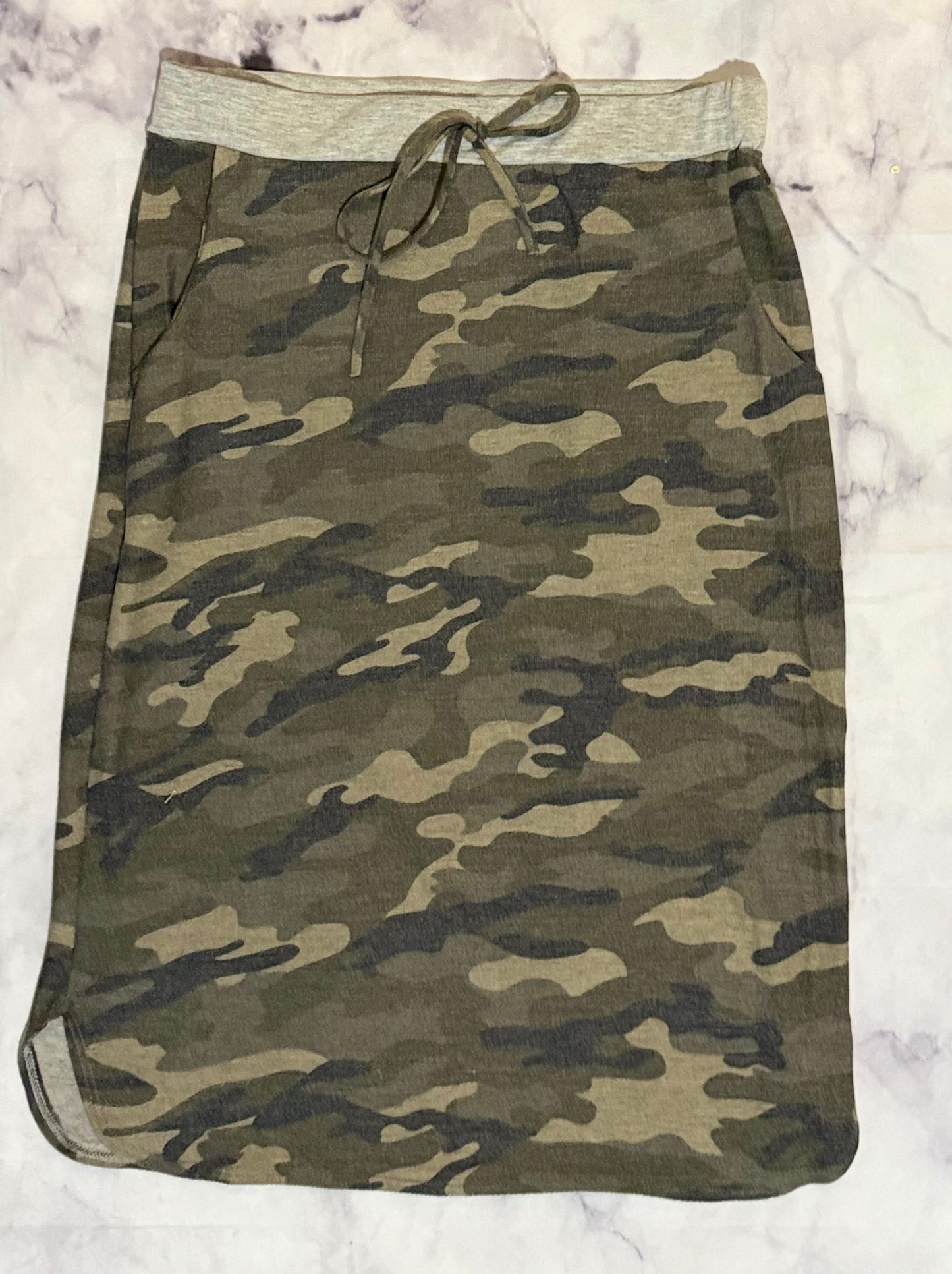 Camo Drawstring Skirt
