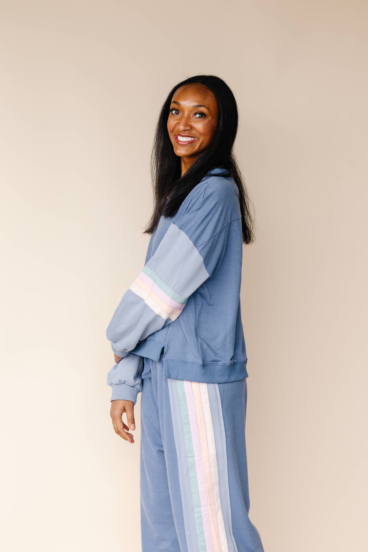 Retro Stripe Knit Set