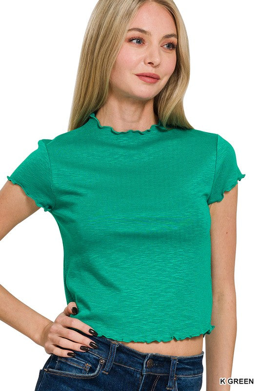 Lettuce Trimmed Baby Tee