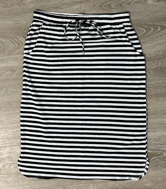 Navy Striped Skirt