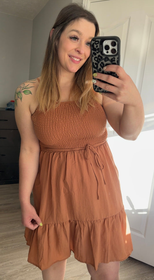 Clay Smocked Dress