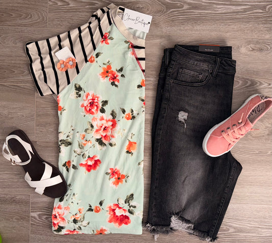 Black Washed Bermuda Shorts