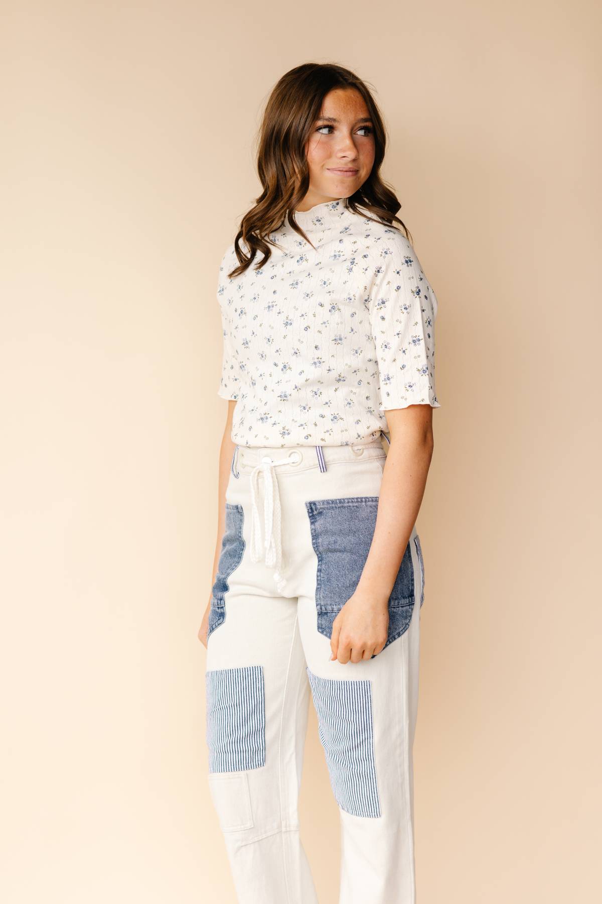 Pinstripe Patchwork Pants