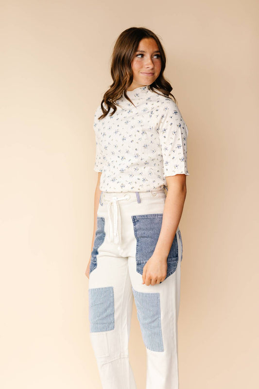 Pinstripe Patchwork Pants