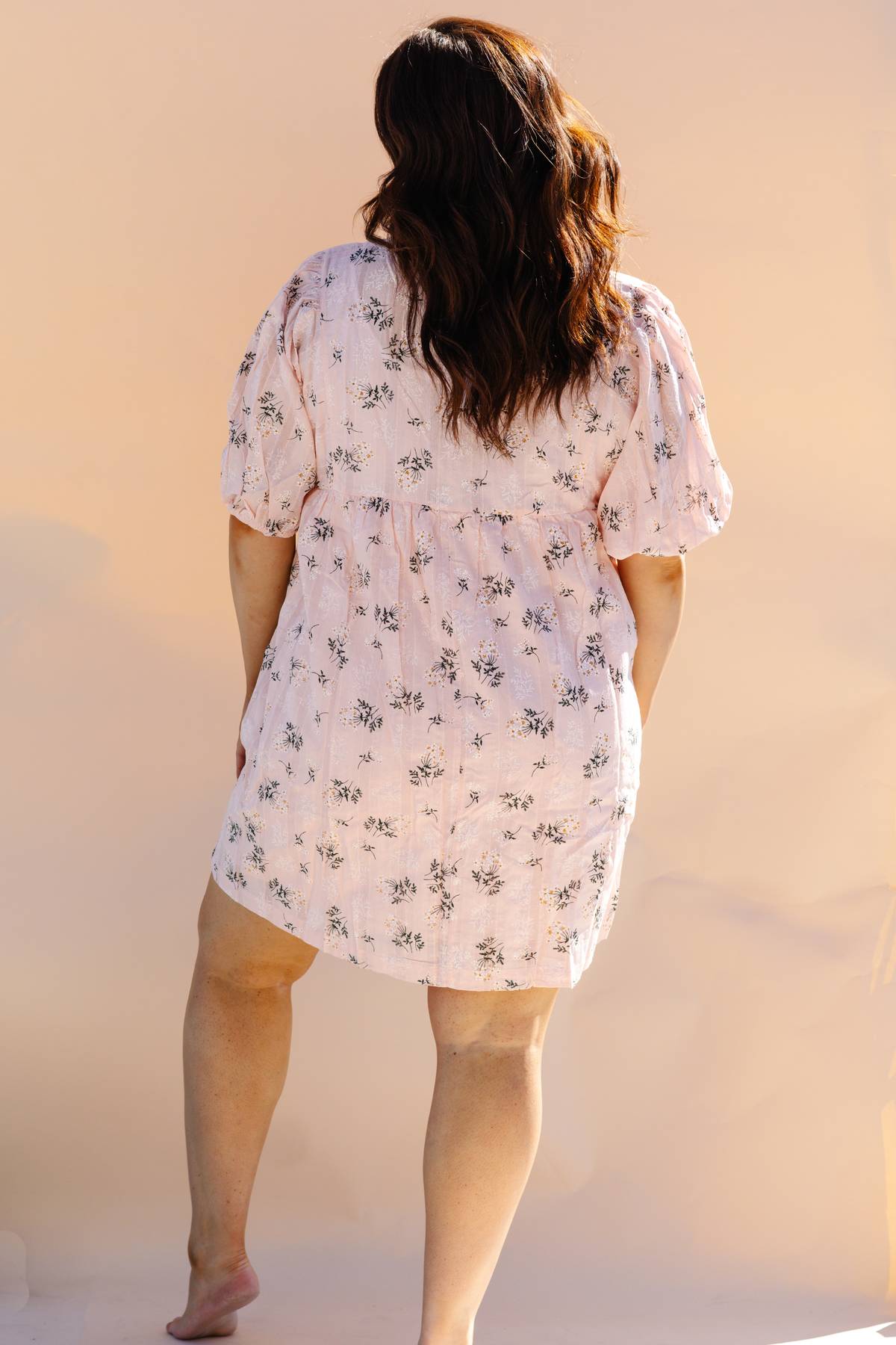 Blush Floral Babydoll Dress