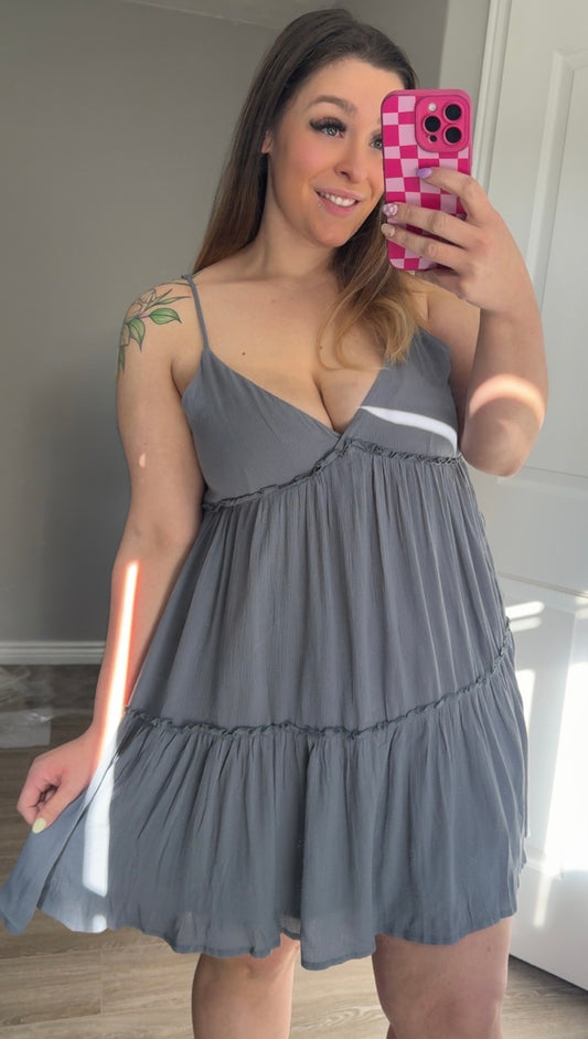 Blue Babydoll Dress