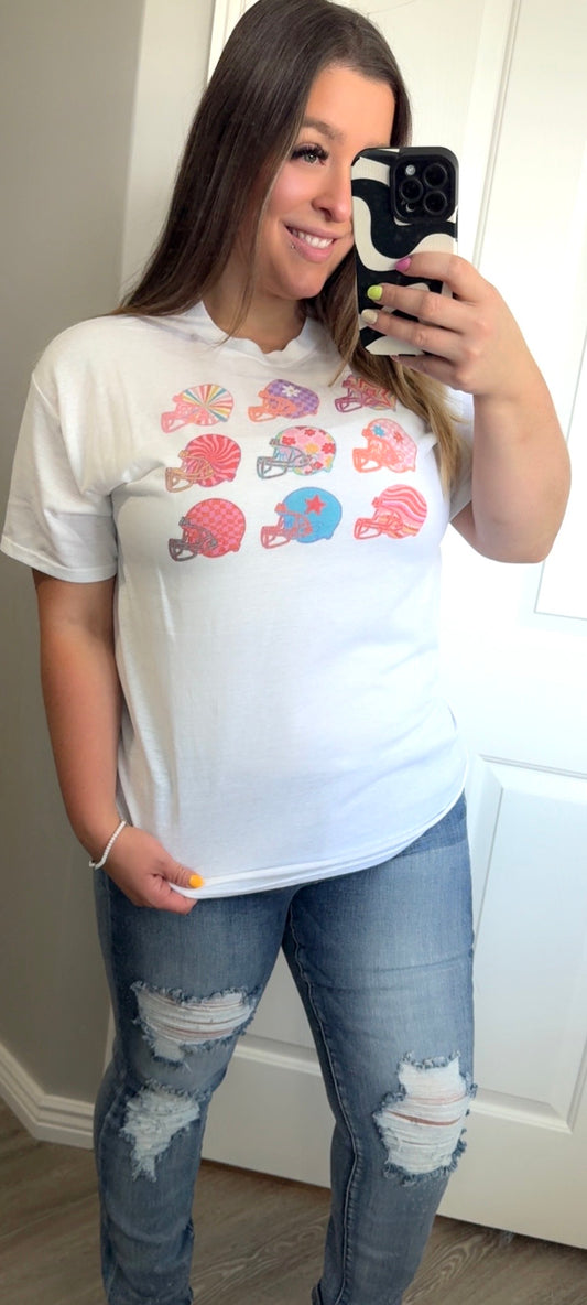 Football Helmet Tee
