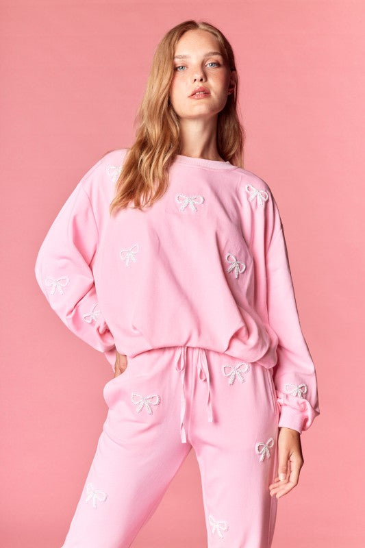 Beaded Bow Lounge Set