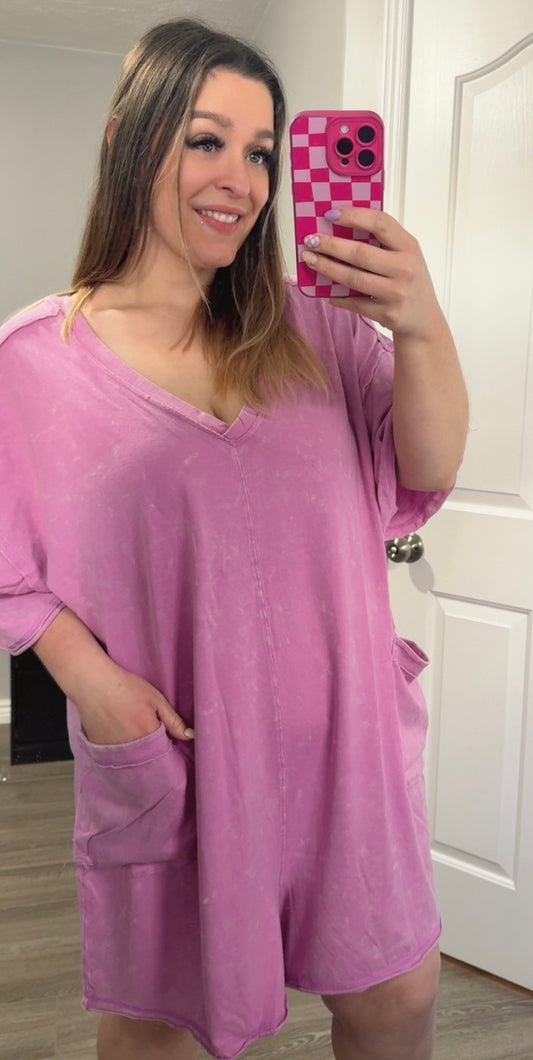 Lilac Knit Romper