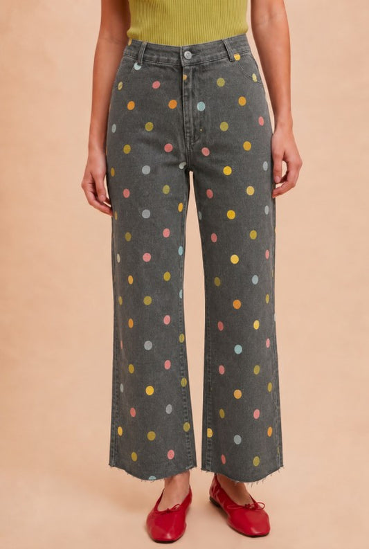 Shades Of Fall Polka Dot Pants